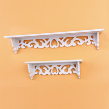 1Pc White Wall Shelf Storage Rack