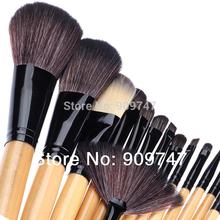 15 pcs Soft Synthetic Hair makeup tools kit Cosmetic Beauty Make up Brush Black Sets with