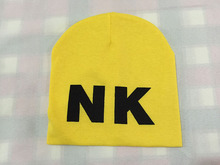 13 colors kids hats 2015 Letter NK print boys girls hat cotton warm knitting skullies beanies