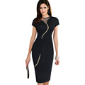 Plus size 5XL Club Office Womens Elegant Sexy Irregular Back Zipper Club Clubwear Tunic Party Stretch