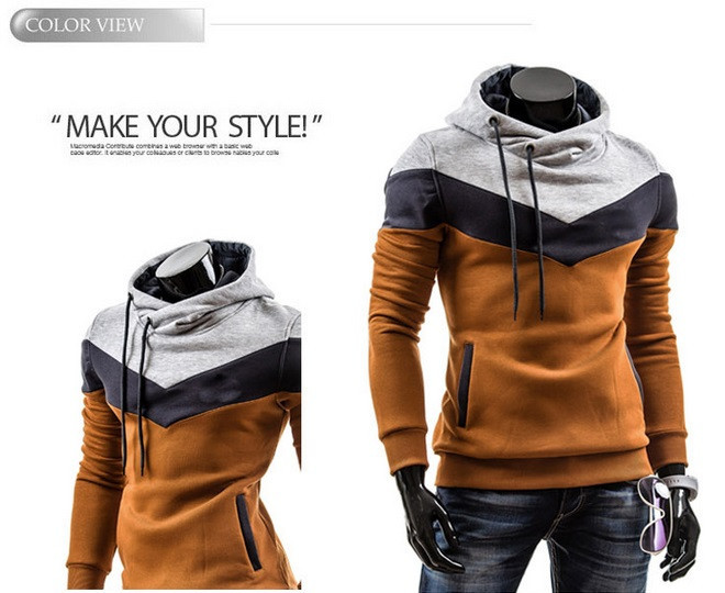 Free shipping Wholesale New 2014 Spring Mens Fleece Hoodies Hit Color Design For Men Sport Dress Slim Sweatshirt Man Hoody XXXL Free shipping Wholesale New 2014 Spring Mens Fleece Hoodies Hit Color Design For Men Sport Dress Slim Sweatshirt Man Hoody XXXL