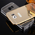 For Samsung Galaxy S6 S5 S4 S3 S7 S6 Edge Luxury Plating Aluminum Frame Mirror Acrylic