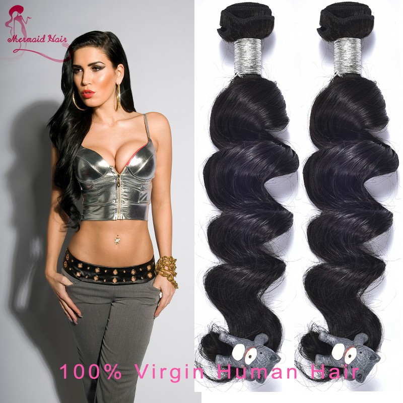6a Unprocessed Peruvian Virgin Hair Loose Curly 3 Pcs Peruvian
