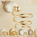 AG Series Golden Polish Space Aluminum Hair Rack Novelty Households Rack Hair Blow Dryer Holder Wall