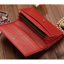New Fashion Leather Women Wallet Solid Embossed Litchi Grain Wallets Ladies Long Clutches Coin Purse Card