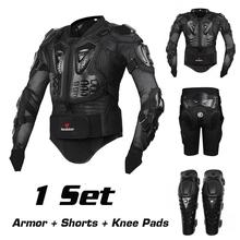 Motorcycle Riding Armor Protective Gear Motocross Off-Road Enduro Racing Full Body Protector Jacket + Hip Pad Shorts + Knee Pads