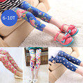 2016 New children leggings bottoming pants velvet pants pantyhose bottoming girls stickings pantyhose print stockings elastic