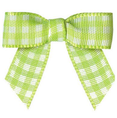 600pcs Pre tie font b Tartan b font Bows 3 8 Small Green and white Plaid