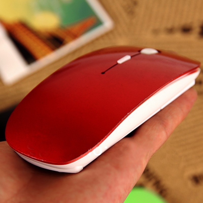 2015 Ultra Thin USB Optical Wireless Mouse 2 4G Receiver Super Slim Mouse For Computer PC