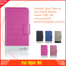5 Colors Hot!! Mpie M8 Case Luxury Fashion Flip Leather Protective Exclusive Bifold Phone Cover Card Slots+Tracking