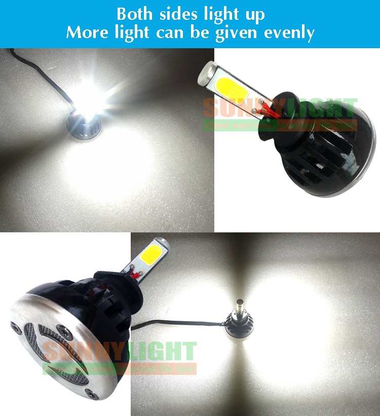 Upgrade 2x H1 high power LED COB 48W 4800LM Set Super Bright White Car For Headlight Kit Plug Play With Fan (19)