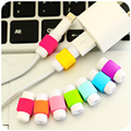 Fashion New USB Cable Earphones Protector Colorful Cover Case For Iphone 4 5 6 Plus 7
