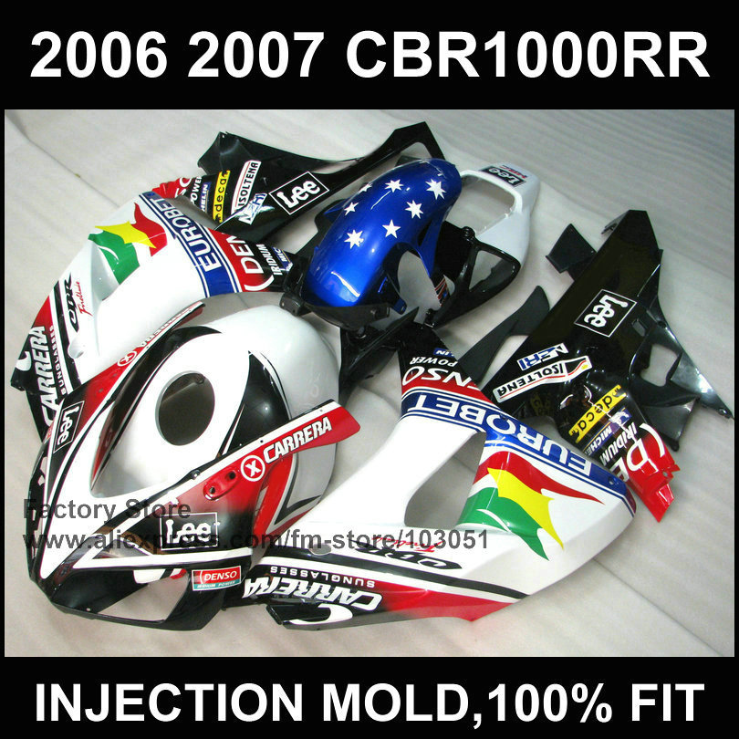 7gifts custom 100% injection Motorcycle Fairings kit for HONDA 06 07 CBR 1000RR 2006 2007 CBR1000RR EUROBET fairing body parts