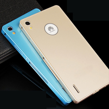 Для Huawei P7 чехол 2 в 1 бампера металла алюминиевая рама + обложка для Huawei Ascend P7 + подарок принципиально коке Capinha
