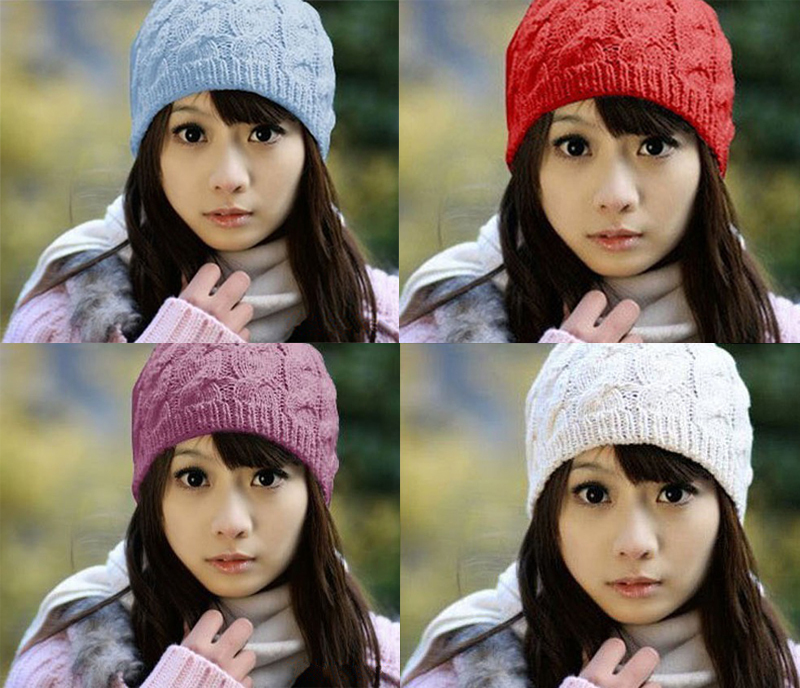 Fashion Women Hats Woolen Winter Women Beret Knitting Caps for Girls Hats Ear Protection Twist Caps Pineapple Hats 9 Colors #LN