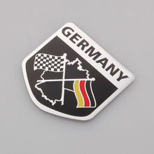 Auto Car Matel 3D Chequered Germany Flag Truck Badge Emblem Decal Fender Sticker