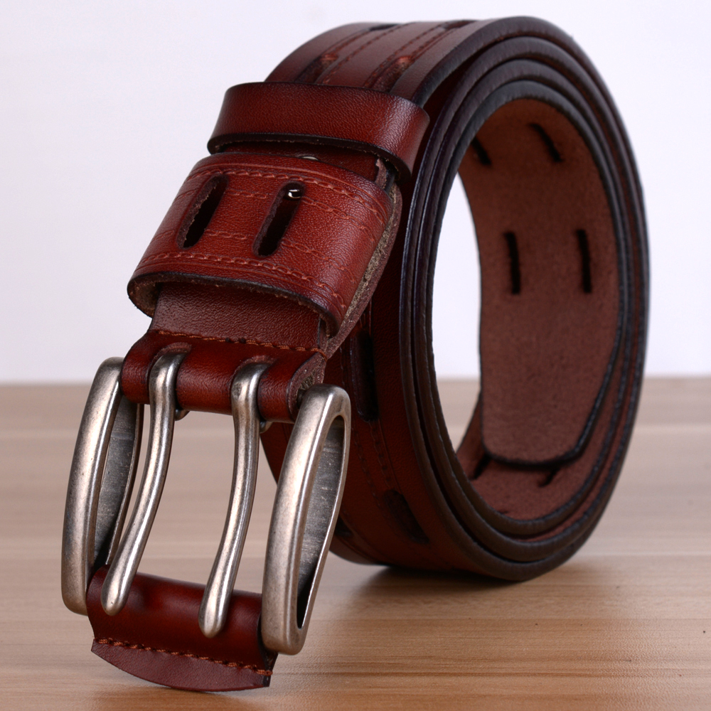 2016 New Brand Design Pin Buckle Belts of Men Male Top Geuine Leather Strap Belt men Classic ...