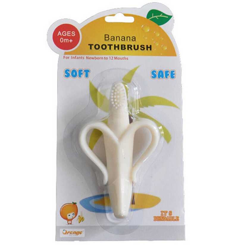 High Quality And Environmentally Safe Baby Teether Teething Ring Banana Silicone Toothbrush cute New designs Training Toothbrush (3)