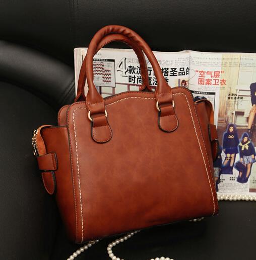 2015 New Fashion bolsa feminina Women high quantity Genuine Leather Vintage Handbag female messenger bags shoulder bag B1101