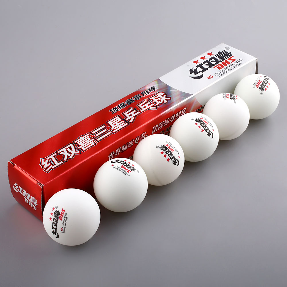 Image of New 6Pcs 3 Stars Olympic Tennis White Ping Pong Balls Table Tennis Balls Professional Free Shipping