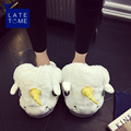 2017new all inclusive soft warm plush home slippers men women cartoon cotton slipper Unicorn plush shoes