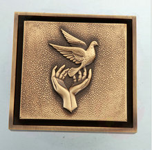 three holes Fashion Peace Antique Brass Finished Floor Drain Anti-odor Style Waste Drain torneira eletrica banheiro