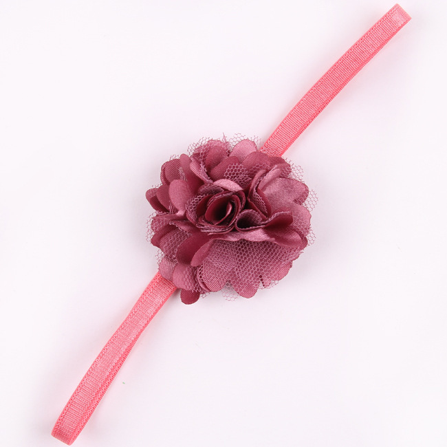 Chiffon Flower hairband Hair Accessories Baby Girls Lace Headband Baby Infant girl Hair Weave band childern hair clips (17)