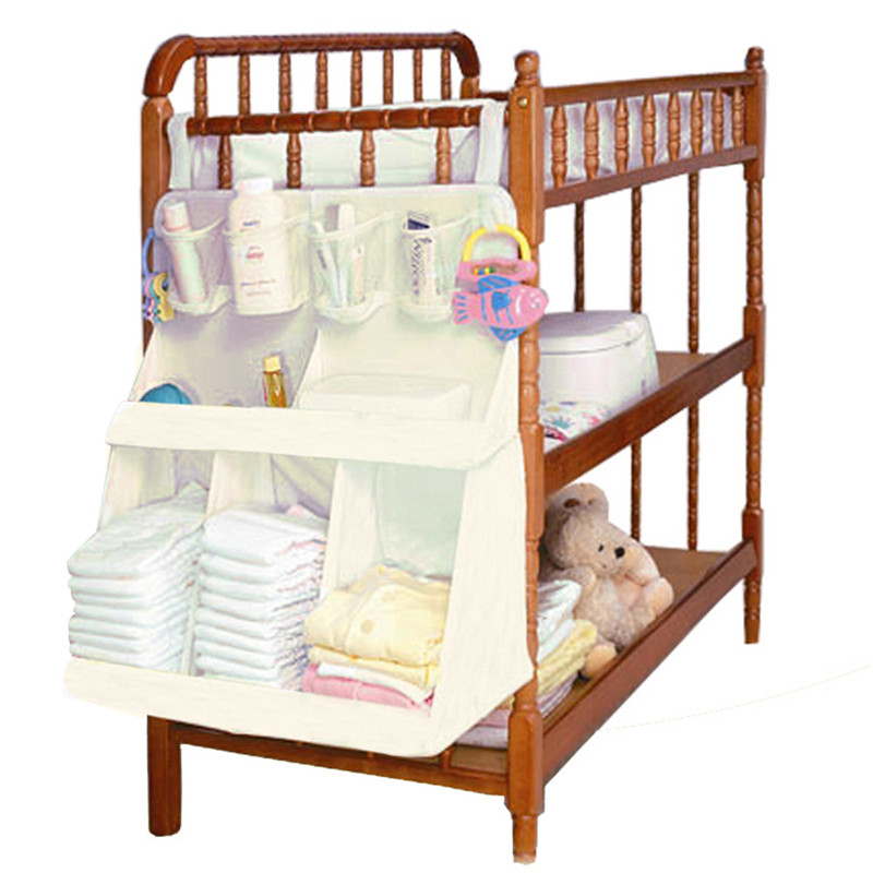 2016 Brand New Diapers Organizer Baby Bed Hanging Bag Portable Storage Bedding Set 63*48cm Waterproof MultIfunctional Organizer