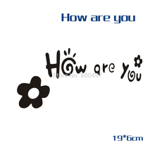 10 x Lovely Flower HOW ARE YOU Car Sticker Auto Decal Car Accessoried for Tesla ToyotaChevrolet