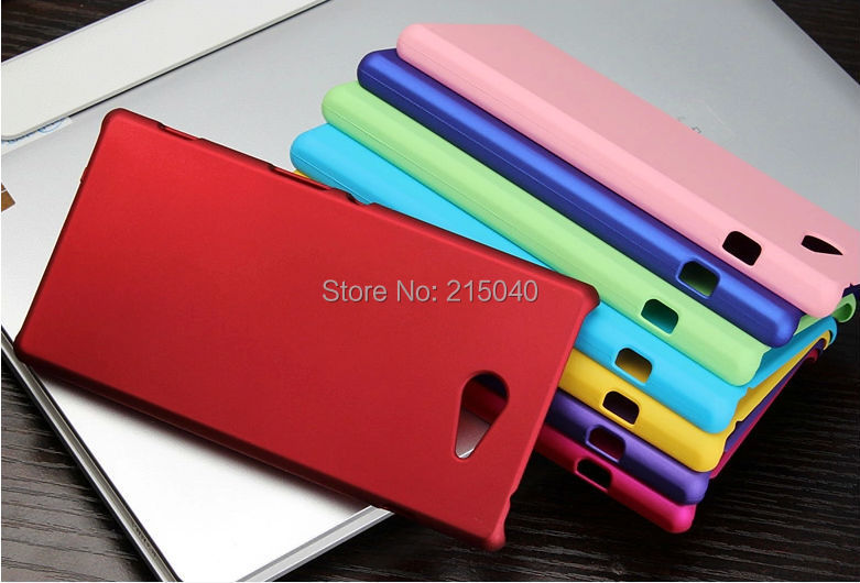 Colorful Oil-coated Rubber Matte Hard Back Case for Sony Xperia M2 S50h M2 Dual D2302 Matte Back Cover, SON-079_