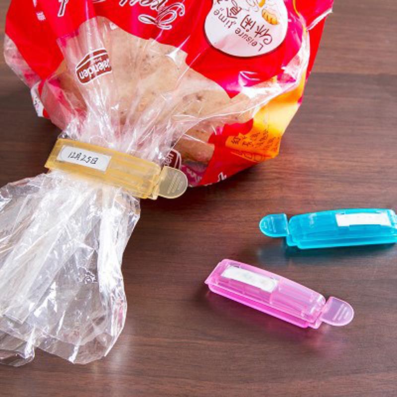 Colorful transparent date sealing clamp fresh food...