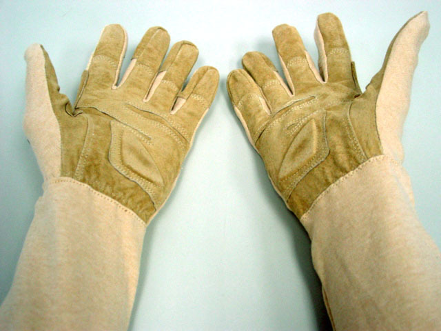 ventes aux enchères Airsoft-Mid-Arm-Full-Finger-Tactical-Flight-Gloves-Tan-cycling-gloves
