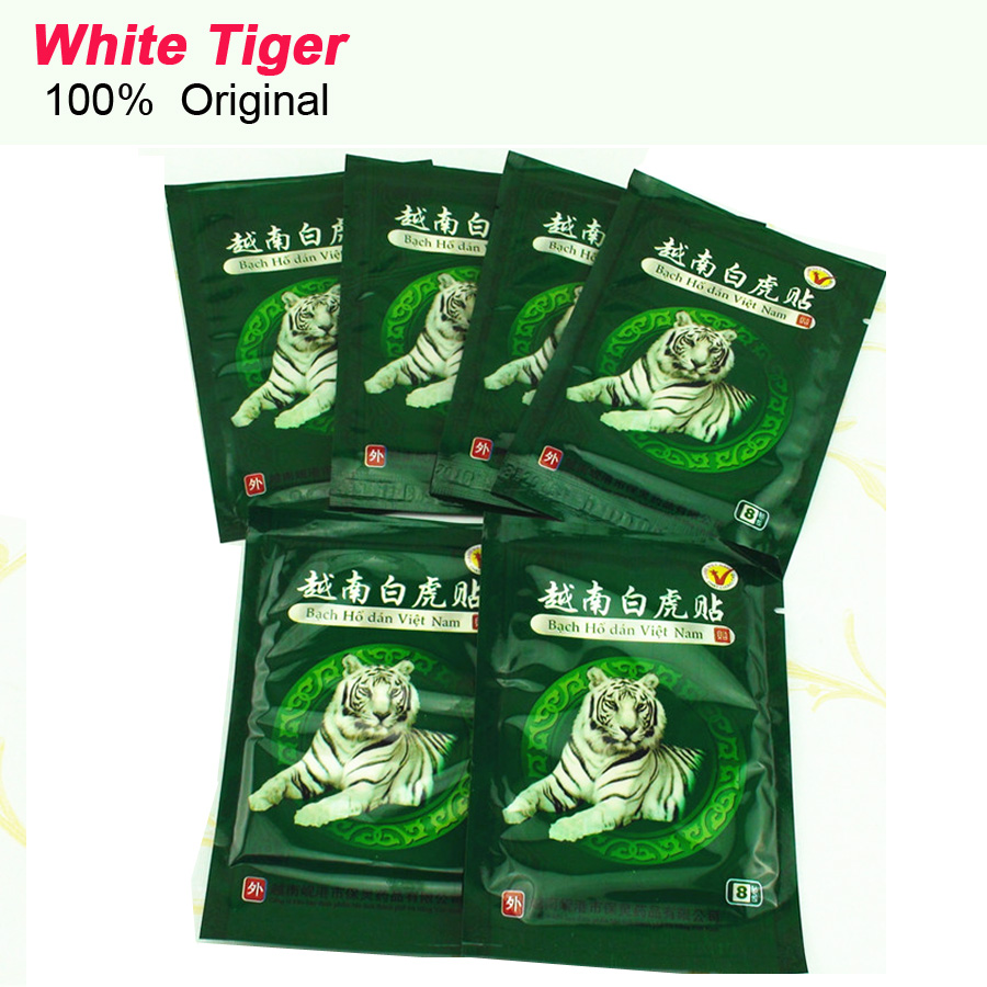 Image of 48pcs Vietnam Creams White Tiger Balm Meridians Patch Body Massage Lumbar Pain Relief Cervical Spondylosis Balm Plaster C069