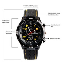Free Shipping 2016 Racing Men Sports Watches Luxury Brand Grand Touring Silicone Men Quartz Military Watch Sport Watch