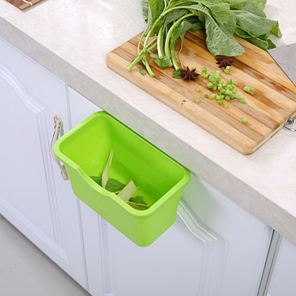 1Pc Küche Gadget Hängen Mülleimer Schrank Tür Kunststoff lagerung box