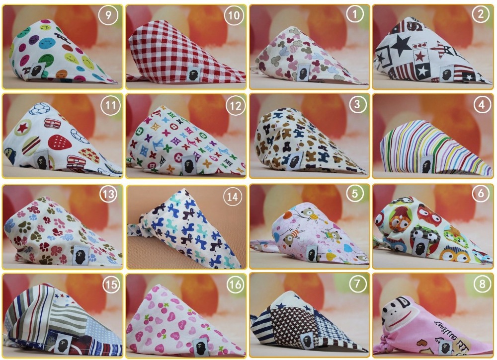 NEW 20 styles Baby Kid Toddler Bandana Baby Bibs Saliva Towel Dribble Triangle boy girls cotton