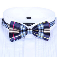 Men Satin Bow Tie Dickie Pre Tied Wedding Tuxedo Tie Necktie Blue Pink font b Tartan