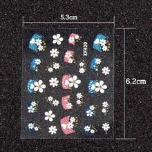 NEW Fashion 50 Sheet 3D Mix Color Floral Design Nail Art Stickers Decals Manicure Beautiful Fashion