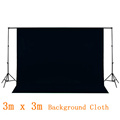 Photo Studio 10ft x 10ft 3m x 3m Solid Black Muslin Backdrop Photography Backgrounds Backdrop Hot