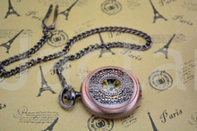 Unisex Vintage Rose RED Style Mechanical Pocket Watch for Women Men Antique Watches Best Gift Skeleton