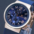 MEGIR Sport Shows Travel Time Offers Multifunction Watch Men s Blue Dial Military Quartz Waterproof Watches