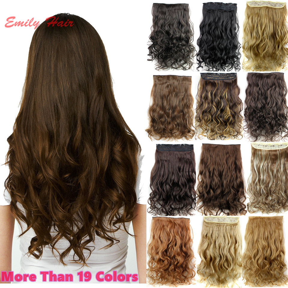 16 Colors Clip in Hair Extensions 60 cm 5 Clips Hairpiece 24 Curly extension cheveux False Hair Synt