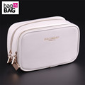 bagINBAG Fashion PU Two Layers Cosmetic Bag Makeup Make Up Bag Organizer kosmetyczka White Back neceser