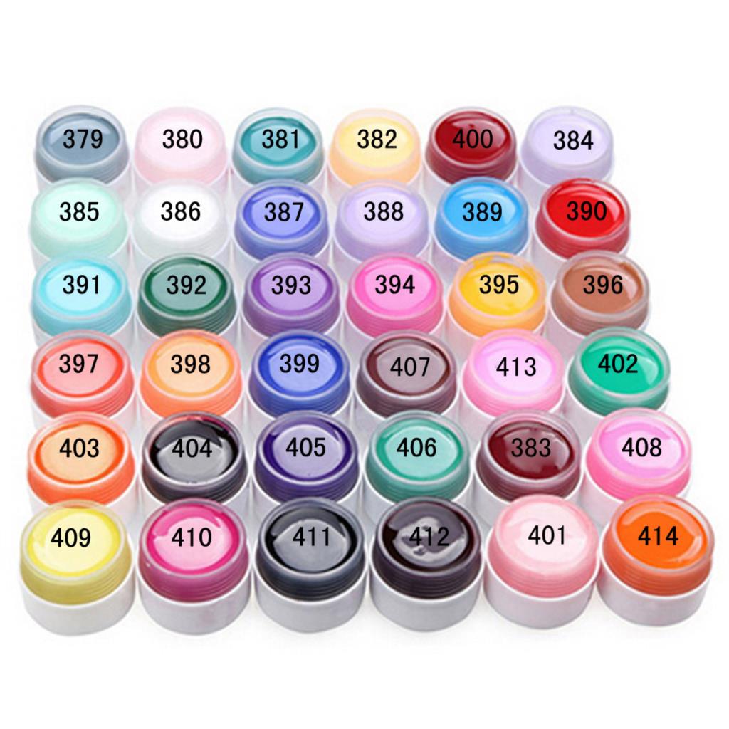 Image of New Fashion Pure Colors Gel Nail Polish UV Nail Art DIY Decoration for Nail Manicure 36 Pots