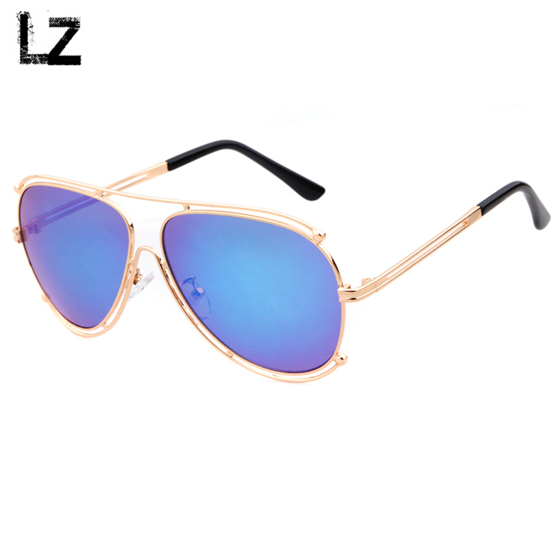 Luxury Aviator Sunglasses Flat top Oversized Hipster Metal ...