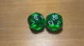 Free shipping Exclusive NEW Beautiful Green Crystal dice 2pcs 16 sided D16 for board game card