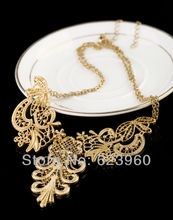 2015 Designer Jewelry Hot Selling Elegant Hollow Metal Pendant Necklace