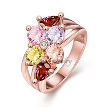 R241-8 High Quality Nickle Free Antiallergic New Fashion Jewelry White Plated Zircon Ring