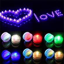 Battery Operated Waterproof Flameless LED Submersible Tealight Candle Light for Wedding Valentine Christmas Romantic Decoration