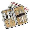 10pcs Portable Stainless Steel Nail Art Manicure Set with Pu Box Pedicure Kit Travel Tools